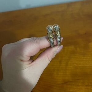 Anthropologie Gold and Silver Twisted Earrings